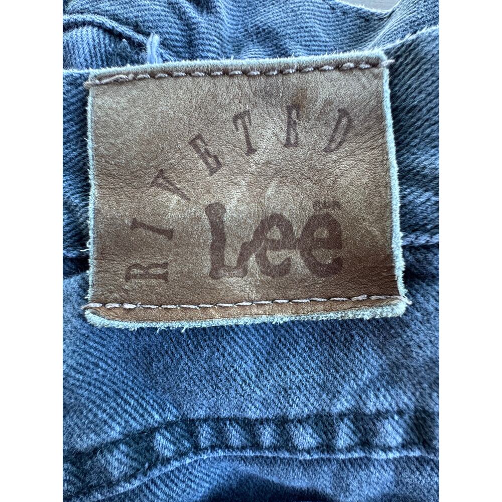 Lee Vintage 90s Riveted High Rise Denim Jean Shorts Size 14 MED - Picture 6 of 8